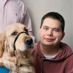 Young Man with His Service Dog and Father, 2008&nbsp;