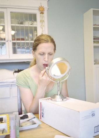 Jennifer Loeber, Lorelei, applying makeup, 2012