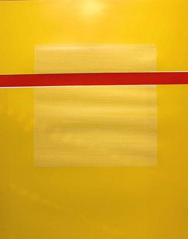 One Red Horizontal Band on Yellow, 2004